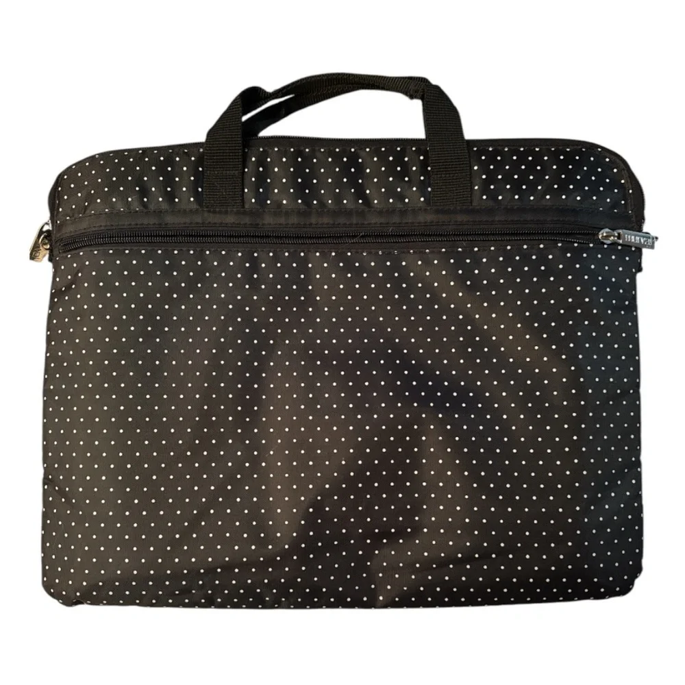 Murval Polka Dot Black n White laptop Bag